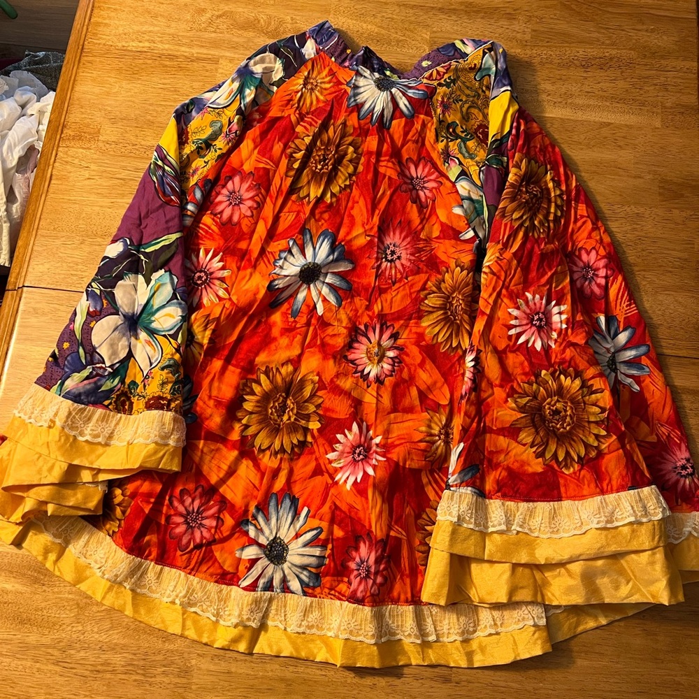 Vintage Gypsy Belly Dancer Circle Skirt 1990s Performance Costume